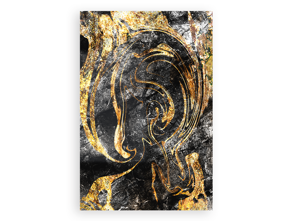 ABSTRACT GOLD ACRYLIC FRAME